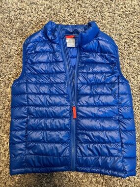 Primary Royal Blue Quilted Puffer Vest for Kids